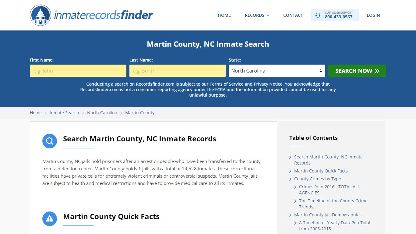 Martin County, NC Inmate Lookup & Jail Records Online